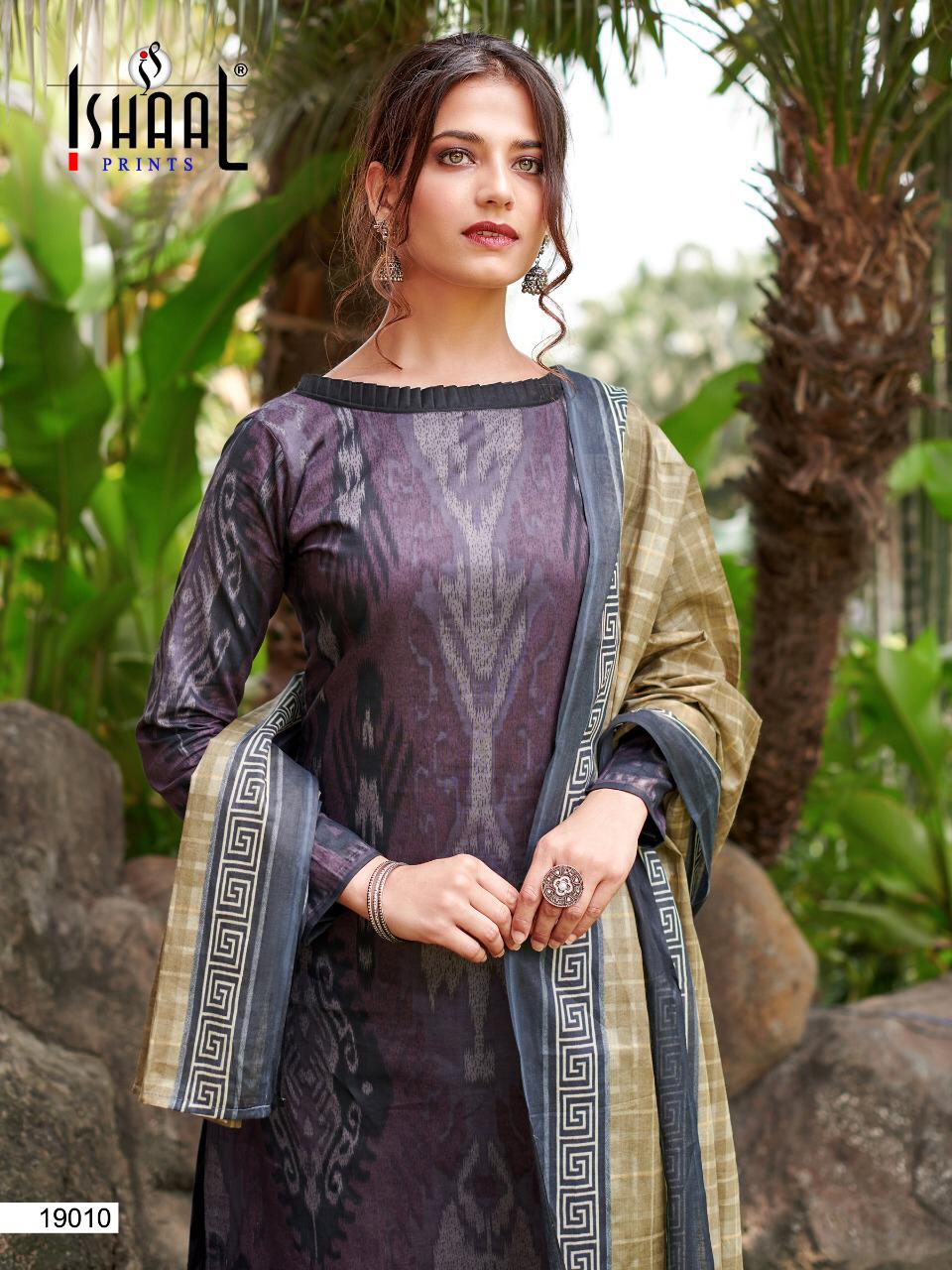 Ishaal Gulmohar 19 Latest Fancy Designer Casual Wear Pure Lawn Cotton Karachi Dress Readymade Collection 

